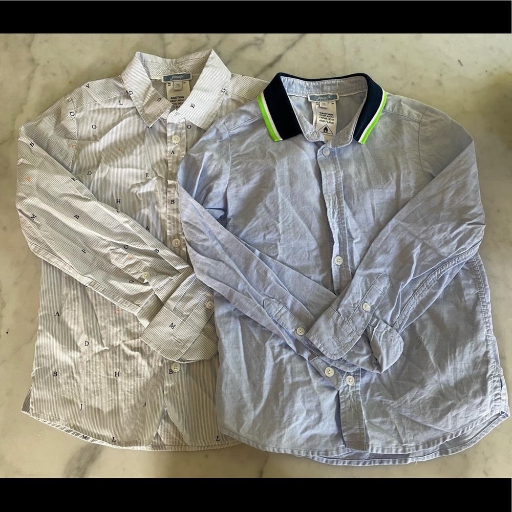 Pair of 5T Jacadi boys shirts - like new